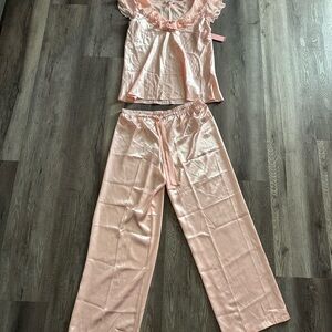 Oscar de la Renta Pink Women's Sleepwear Set size L large pants & top NWT new